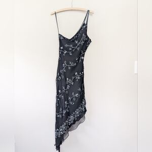 Vintage‎ Scala Whimsigoth Fairy  Asymmetrical Beaded Formal Dress